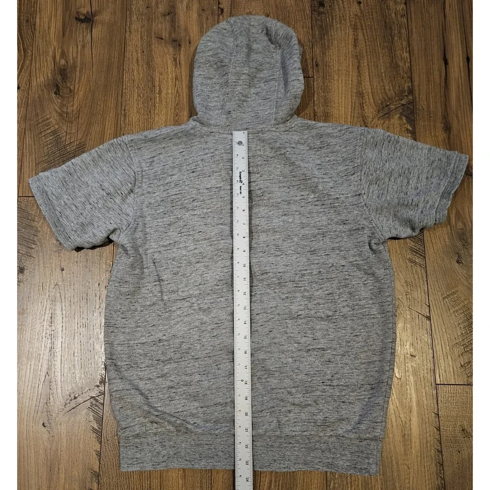 Vans Off The Wall Mens‎ Gray Pullover Short Sleeve Hoodie - Size Small
